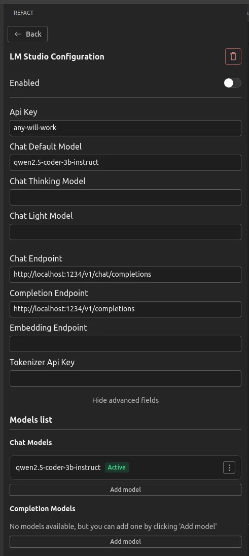Provider Configuration